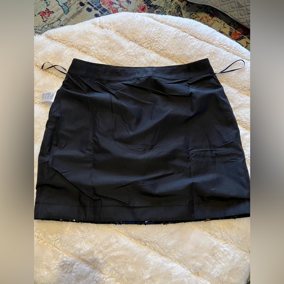 2 PC SET ~J.CREW FACTORY BLACK SRQUIN TOP & SKIRT - Picture 7 of 13